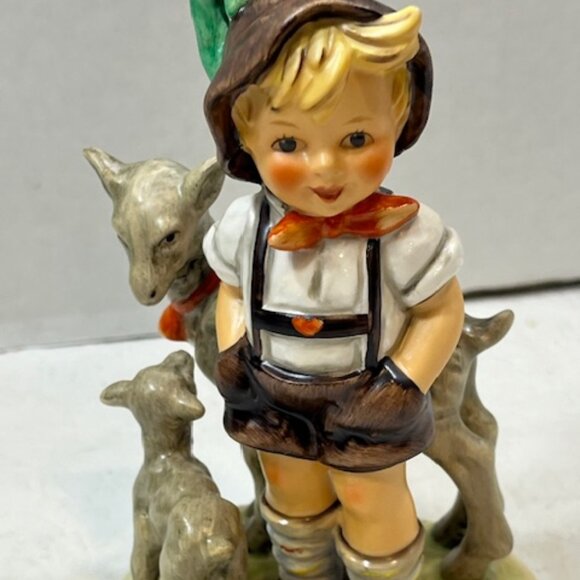 Vintage Goebel Hummel "Little Goat Herder" Boy w/Goats  Figurine #1689 - Picture 2 of 16